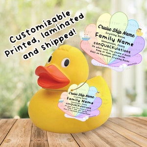 Cruising Ducks Personalized Tags, Gift for Cruiser, Carnival Duck Tags, Unique Tag, Clam Shell Tag, Sea Shells Tag, Mermaid *SHIPPED TO YOU*