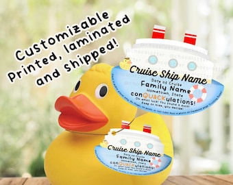 Cruising Ducks Personalized Tags, Gift for Cruiser, Carnival Duck Tags, Unique Tags, Rubber Duck Jeep, Editable Tags, Ducks *SHIPPED TO YOU*