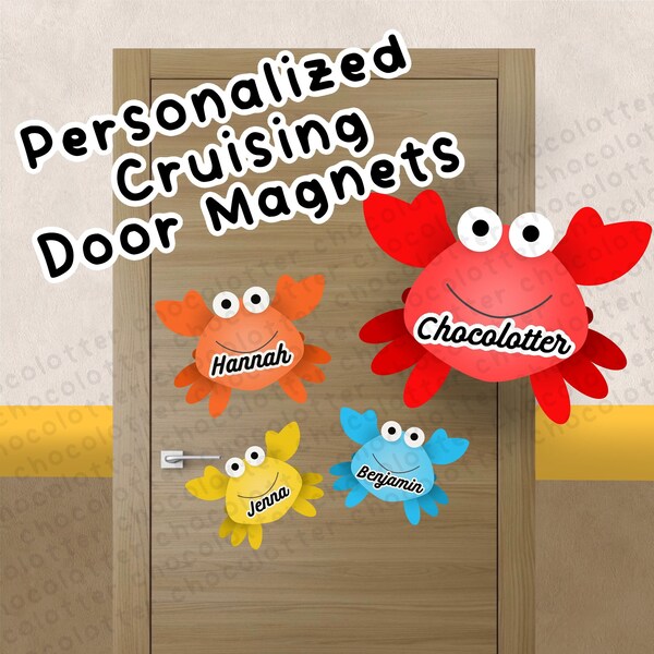 Custom Stateroom Door Magnets Carnival, Cruise Door Decorations,  Cruise Magnets, Cruise Door Sign, Gift for Cruise Ducks, Crab Magnet, SHIP
