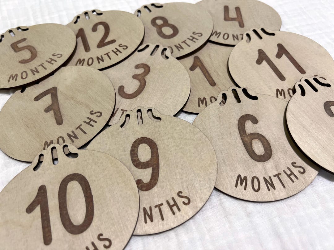 Bao Bei Dim Sum Wooden Baby Monthly Milestone Markers & Discs for ...