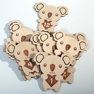Maandelijkse mijlpaalmarkeringen en schijven voor baby's met koalahart voor baby's - voor mijlpaalmomenten van baby's | Cadeau kraamcadeau