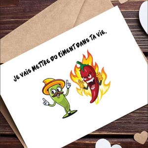 Valentine's Day Card A6 PDF | Downloadable Love Card | Digital Romantic Card | French Valentine's Day Gift | Easy Print