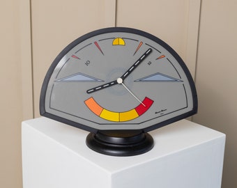 Colorful vintage floor clock two-part - Pop Art wall clock by Diamantini Domeniconi - Memphis Style - Italy 1980s