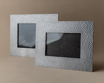 Vintage 1990s Picture Frames Set of 2, Structured Metal Design by IKEA, Vertical or Horizontal Display, Minimal Decor, Elegant Gift Idea