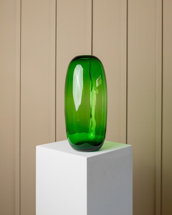 XXL Vintage Vase - Green Glass
