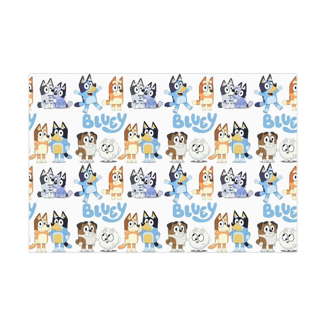 Bluey and Friends Wrapping Paper Bluey Wrapping Paper Bluey Etsy