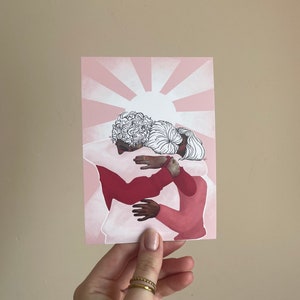 lovely hug - Postkarte