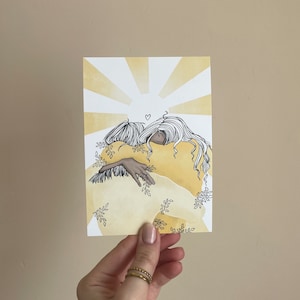 sunny hug - Postkarte