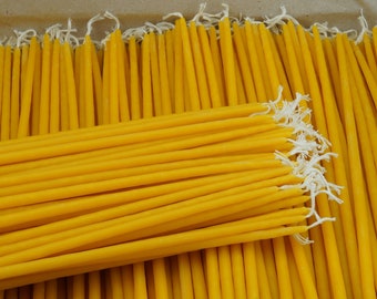 Orthodox Candles - 4.4 lbs (2kg) Pure Beeswax Thin Church Taper Candles - FREE EXPREES + FREE Gift