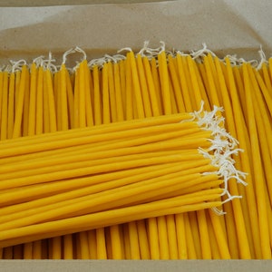Orthodox Candles - 4.4 lbs (2kg) Pure Beeswax Thin Church Taper Candles - FREE EXPREES + FREE Gift