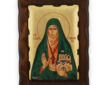 Saint Elizabeth the New Martyr Icon - Gold Leaf Christian Icon | Orthodox Artwork for Home Altar, Prayer Corner, Special Occasions