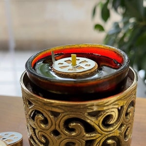 Cork floats for orthodox vigil oil lamp wicks - floating candles | home altar, prayer corner | bulk savings image 4