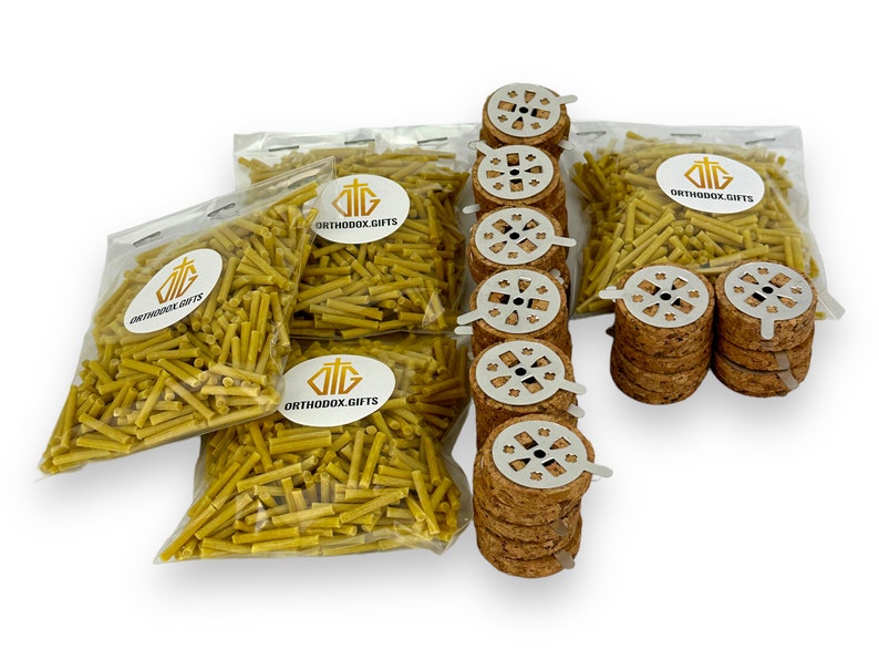 Beeswax Candle Wicks for Orthodox Vigil Oil Lamps Floating Candle Home