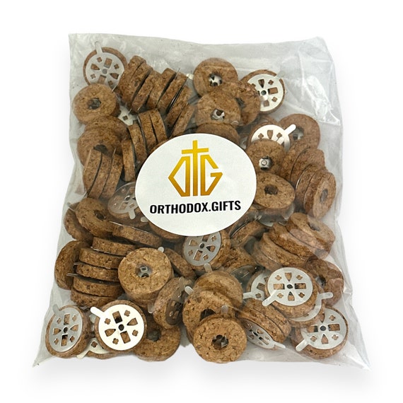 Cork floats for orthodox vigil oil lamp wicks - floating candles | home altar, prayer corner | bulk savings