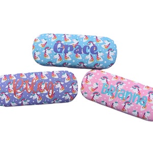 Personalized Kids Glasses Case, Hard Glasses Case With Unicorn Custom Eyeglass Case Gift For Girl Eyeglass Protector Case For Children