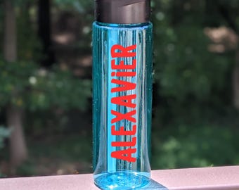 Personalized Water Bottle with Flip-Up Spout: 24 oz. Plastic Tumbler with Name