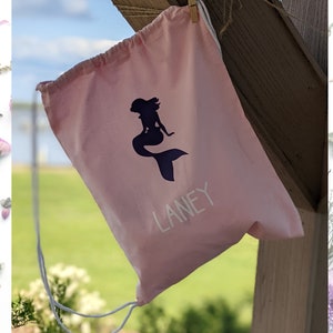 Personalized Kids Drawstring Backpack: Beach, Pool, Gym & Swim Bag - Custom Cinch Sack for Toys