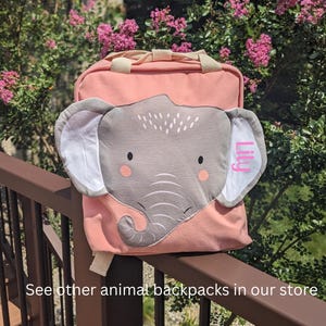 Personalized Giraffe Backpack: Toddler School Bag, Diaper Sack, Safari Theme image 8