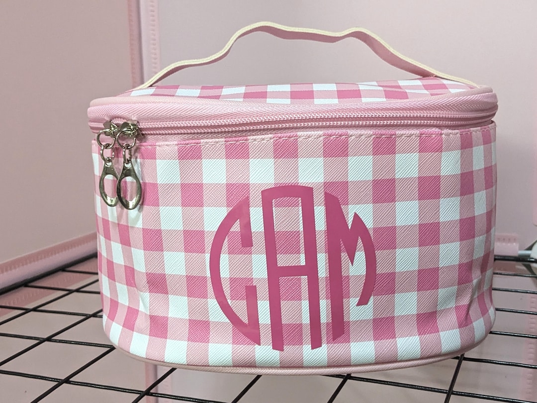 Monogram Makeup Bag Personalized Cosmetic Bag Custom Etsy