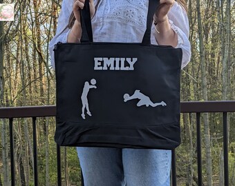 Volleyball Tote Bag Personalized Volleyball Bag Custom Volleyball Player Bag Kids Volleyball Gift For Girl Volleyball Position Sport Bag