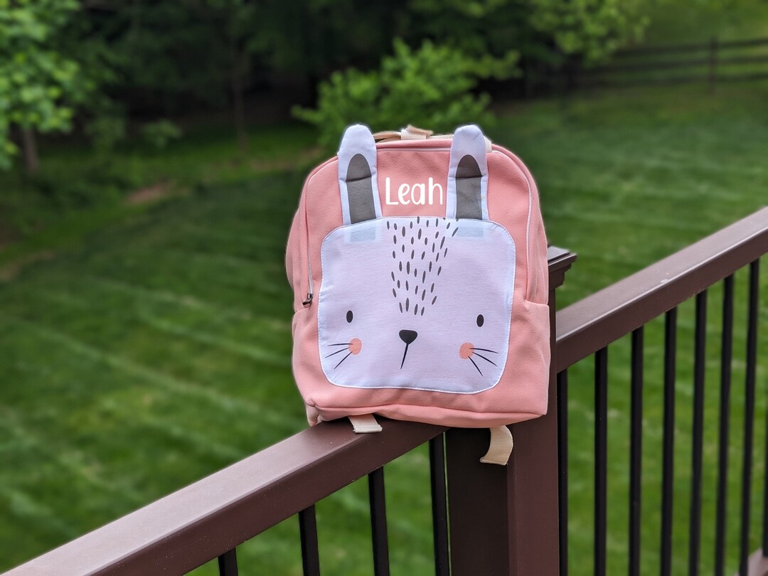 Personalized Rabbit Backpack: Toddler Travel Bag, Diaper Tote, Easter ...