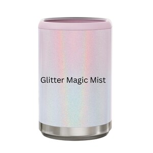 Enfriador de latas divertido para acampar: enfriador de cerveza aislado de acero inoxidable Glitter Magic Mist