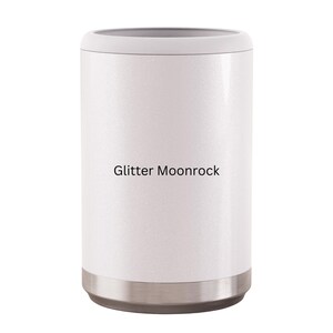 Enfriador de latas divertido para acampar: enfriador de cerveza aislado de acero inoxidable Glitter Moonrock