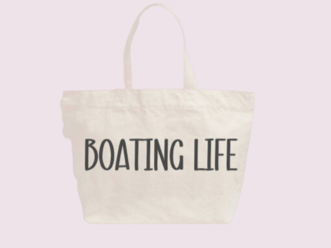 Extra Large Tote Bag for Boaters Personalized Lake Life Canvas Etsy