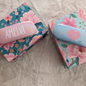 Personalized Glitter Eyeglass Case: Monogram Glasses Case