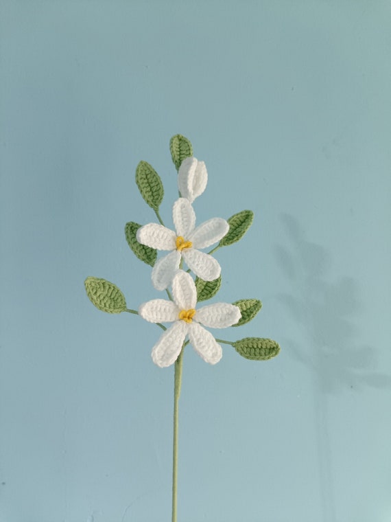 Crochet Jasmine, Knitting Chinese Star Jasmine Bouquet, Knitted
