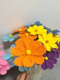 Finished Crochet Cosmos Bouquet Knitting Cosmos Crochet Blossom Crochet Flower Home Decor Ornament Gift for Mother Girlfriend Women Teacher product logo