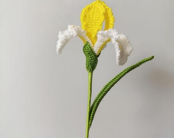 Crochet Iris Flower: Handmade Yarn Blossom Gift