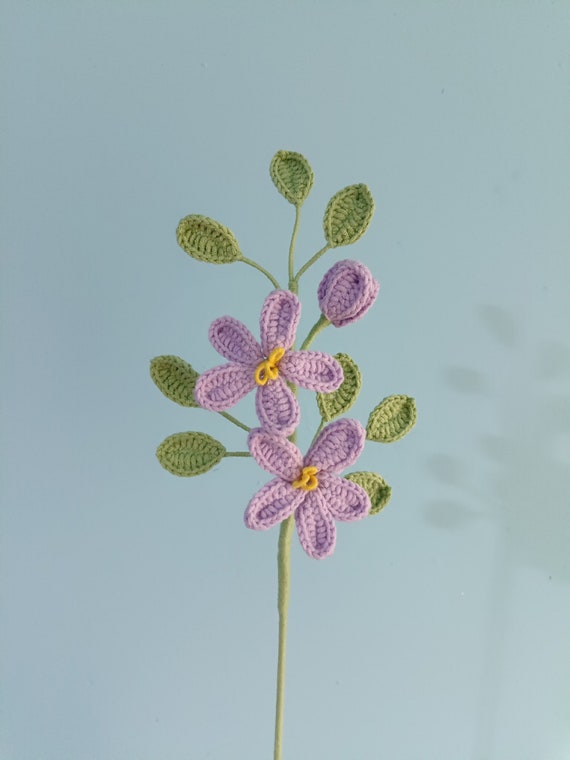 かぎ針編みのジャスミン、編み物のチャイニーズスタージャスミンの花束