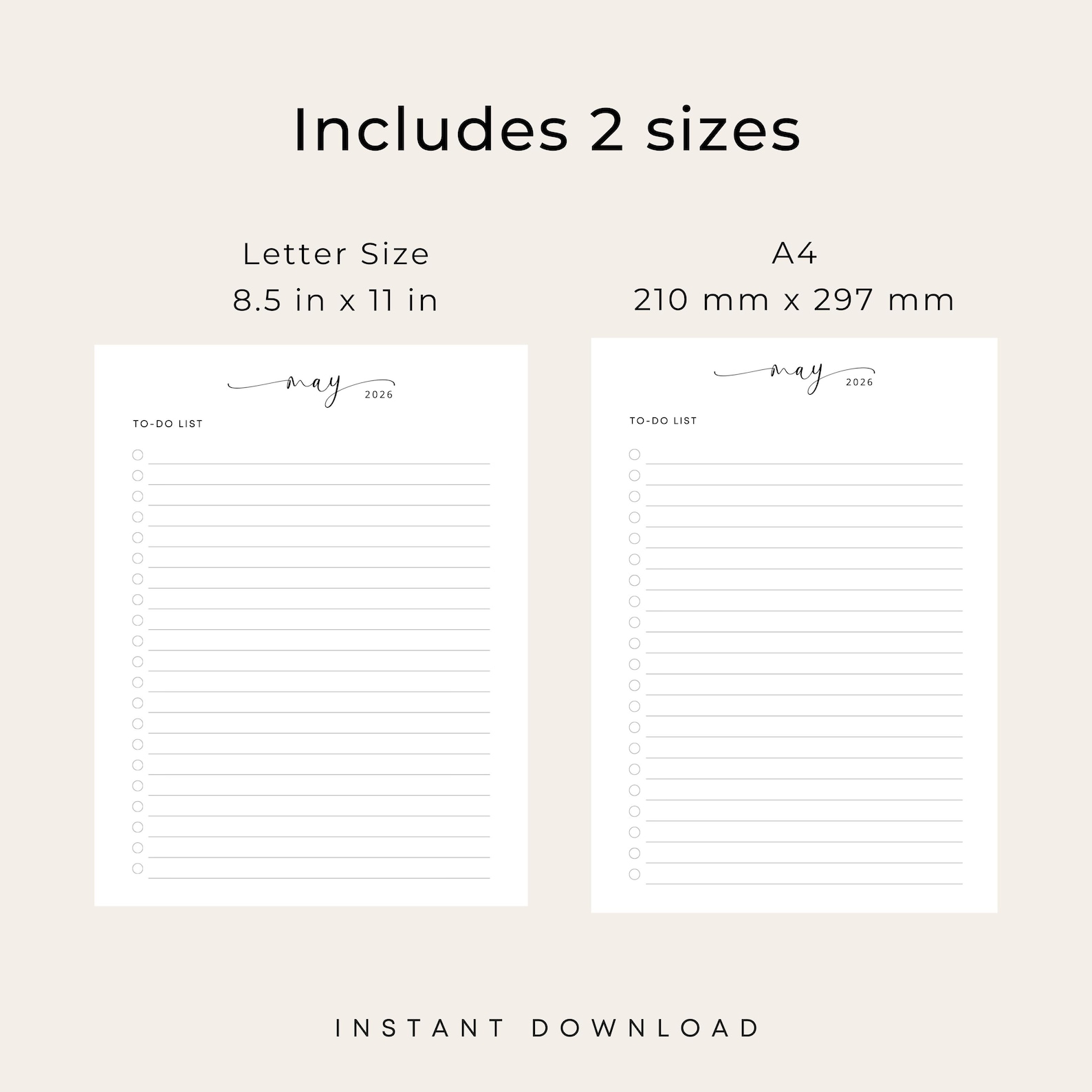 2026 Monthly to Do List 2026 to Do List Checklist 2026 Printable Todo ...