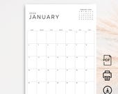 2026 Calendar Vertical 2026 Monthly Planner with Next Month PRINTABLE Calendar Monthly Letter A4 Desk Calendar PDF Portrait Instant Download