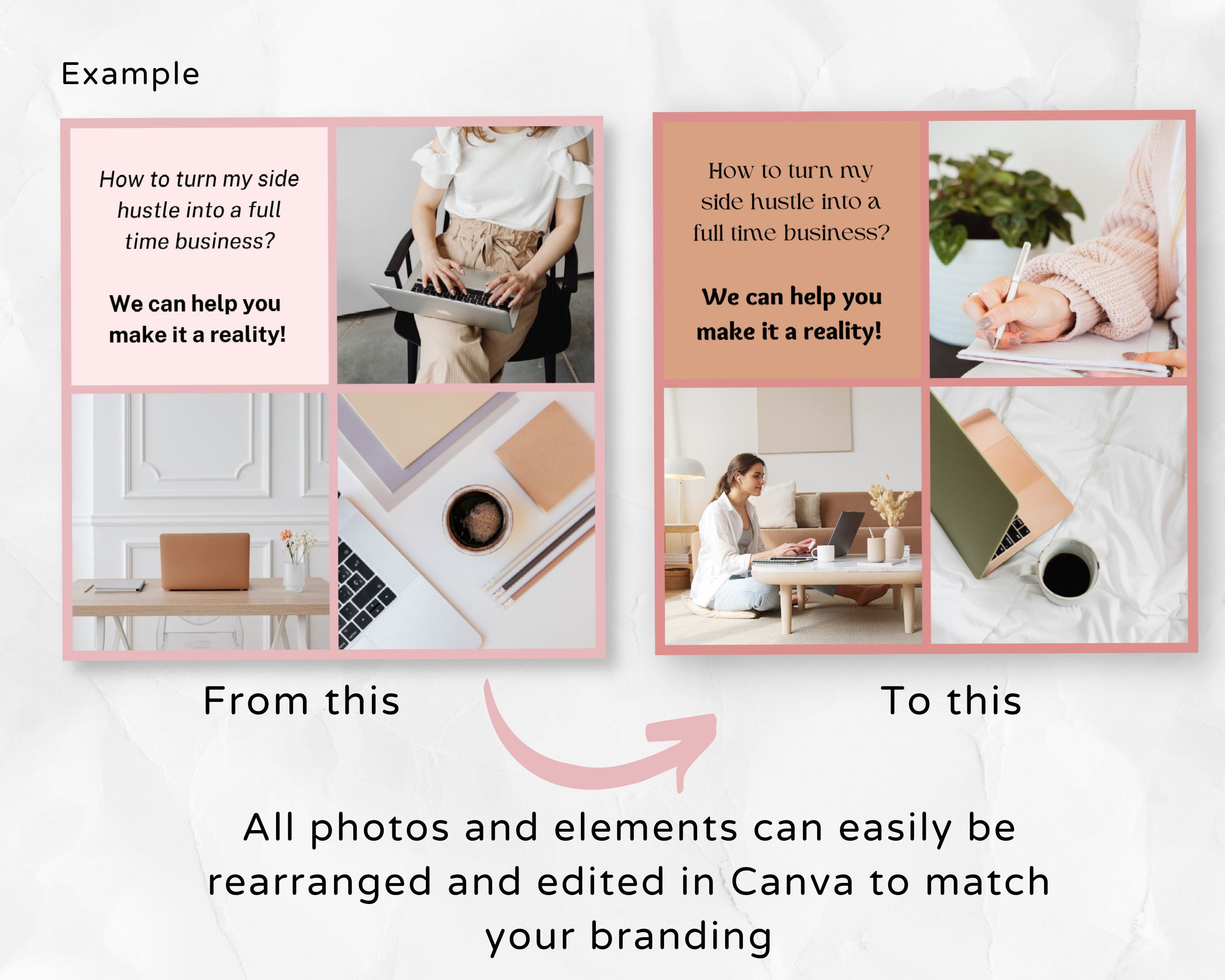 30 Business Coach Instagram Post Canva Templates Business Coaching Pink ...