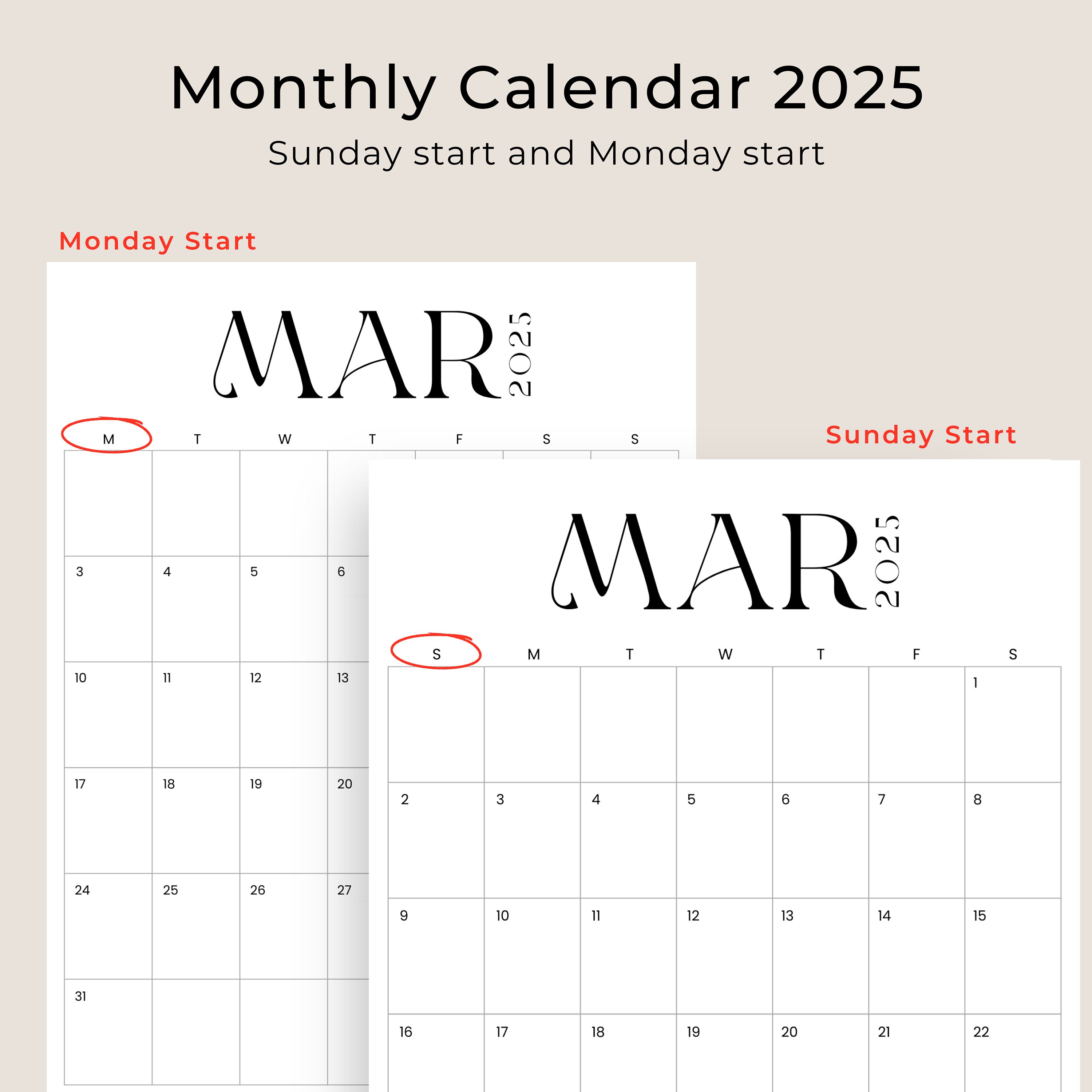 2025 Wall Calendar 2025 Planner Monthly Calendar 2025 Vertical Letter