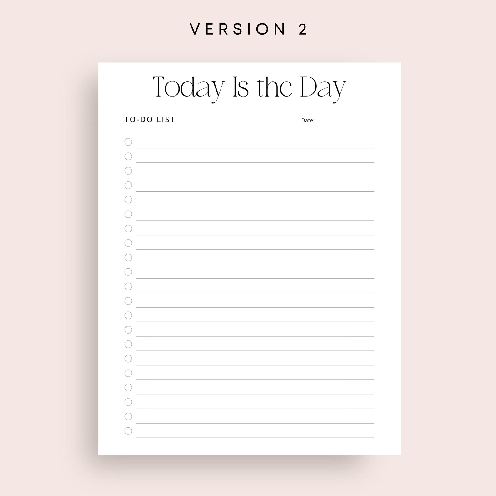 To Do List PRINTABLE PDF Inspirational Daily to Do List Weekly to Do ...