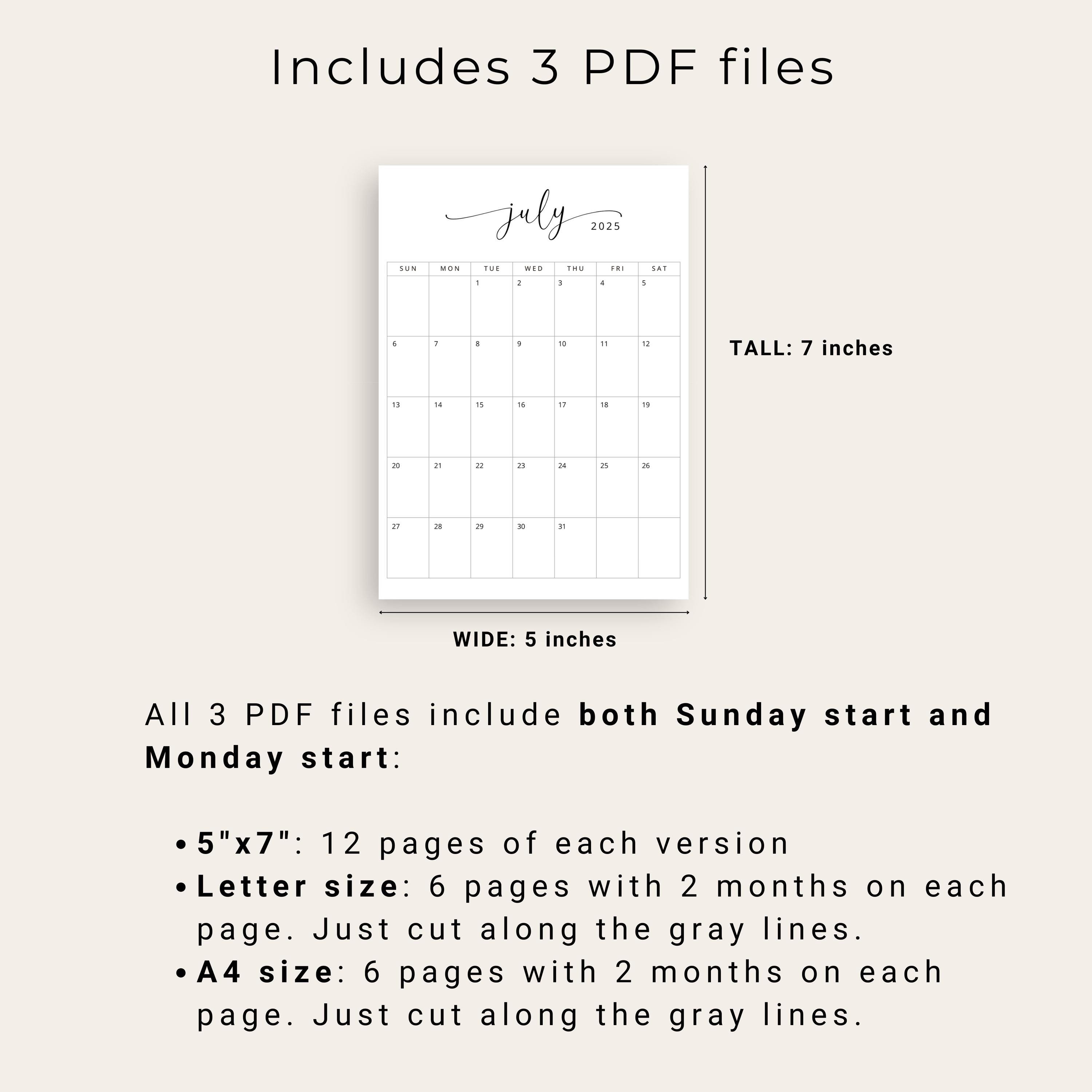 Monthly Organizer