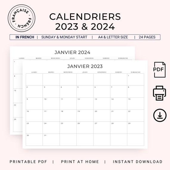 Calendriers 2023-2024