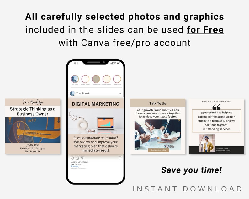 30 Business Development Instagram Post Canva Templates Business ...