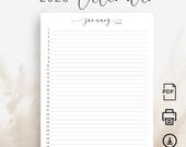 2026 Monthly Planner 2026 Calendar Portrait 2026 Month at a Glance Elegant Printable Planner A4 Letter Size 2026 Perpetual Calendar Download