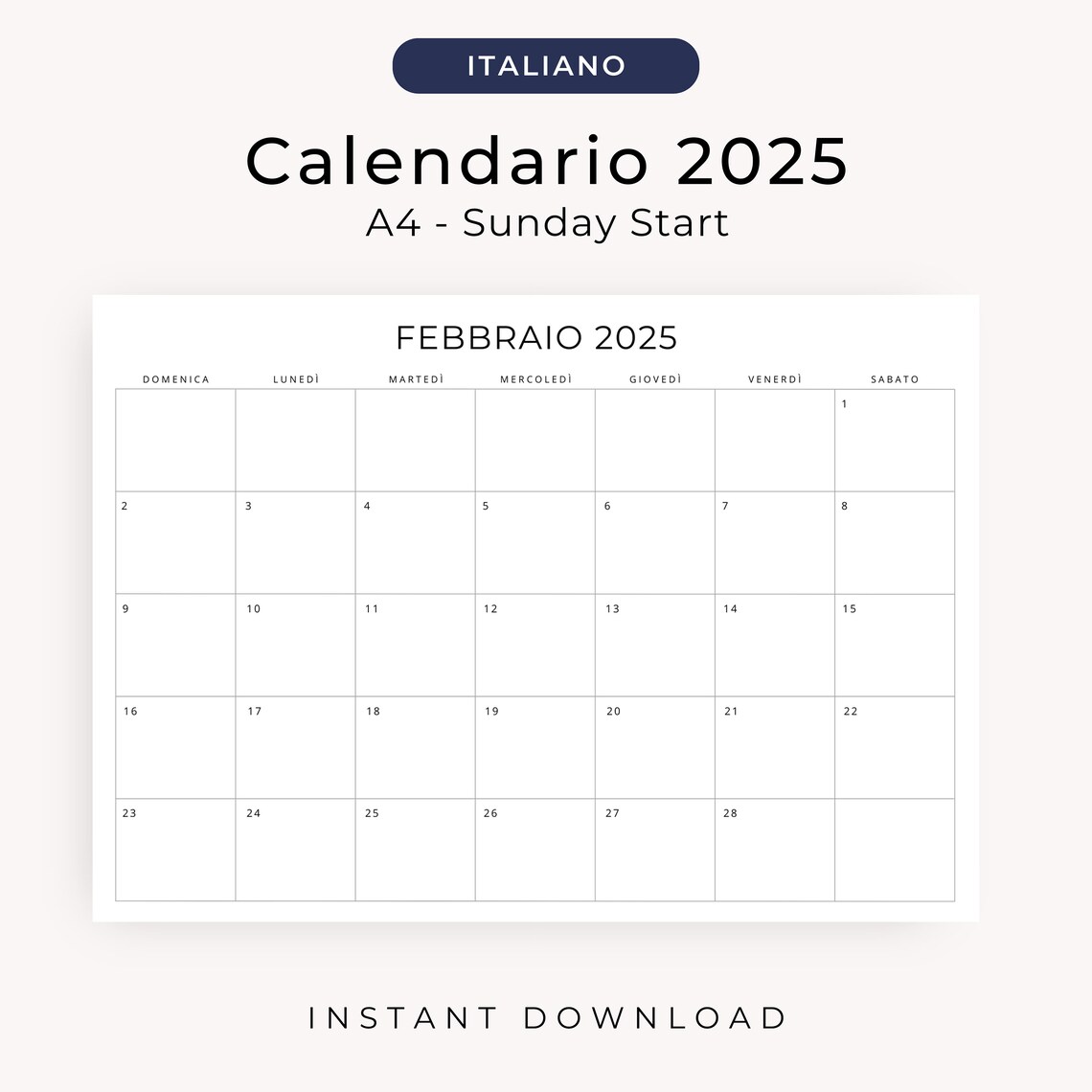 2025 Calendario 2025 Calendario In Italiano Stampabile 2025 Italian Il R6nz