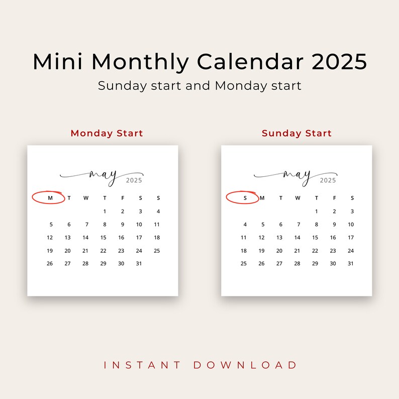 2025 3x3 Mini Calendar 2025 Calendar Card 2025 Pocket Calendar Square ...