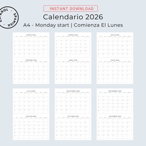 Pegatinas Calendario 2026 Para Planificadores - Separadores Mensuales Adhesivos, Etiquetas Para Cuadernos, Diarios Y Agendas