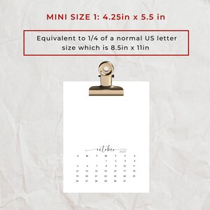 2025 Mini Calendar 2025 Small Calendar Monthly Vertical 2025 DIY ...