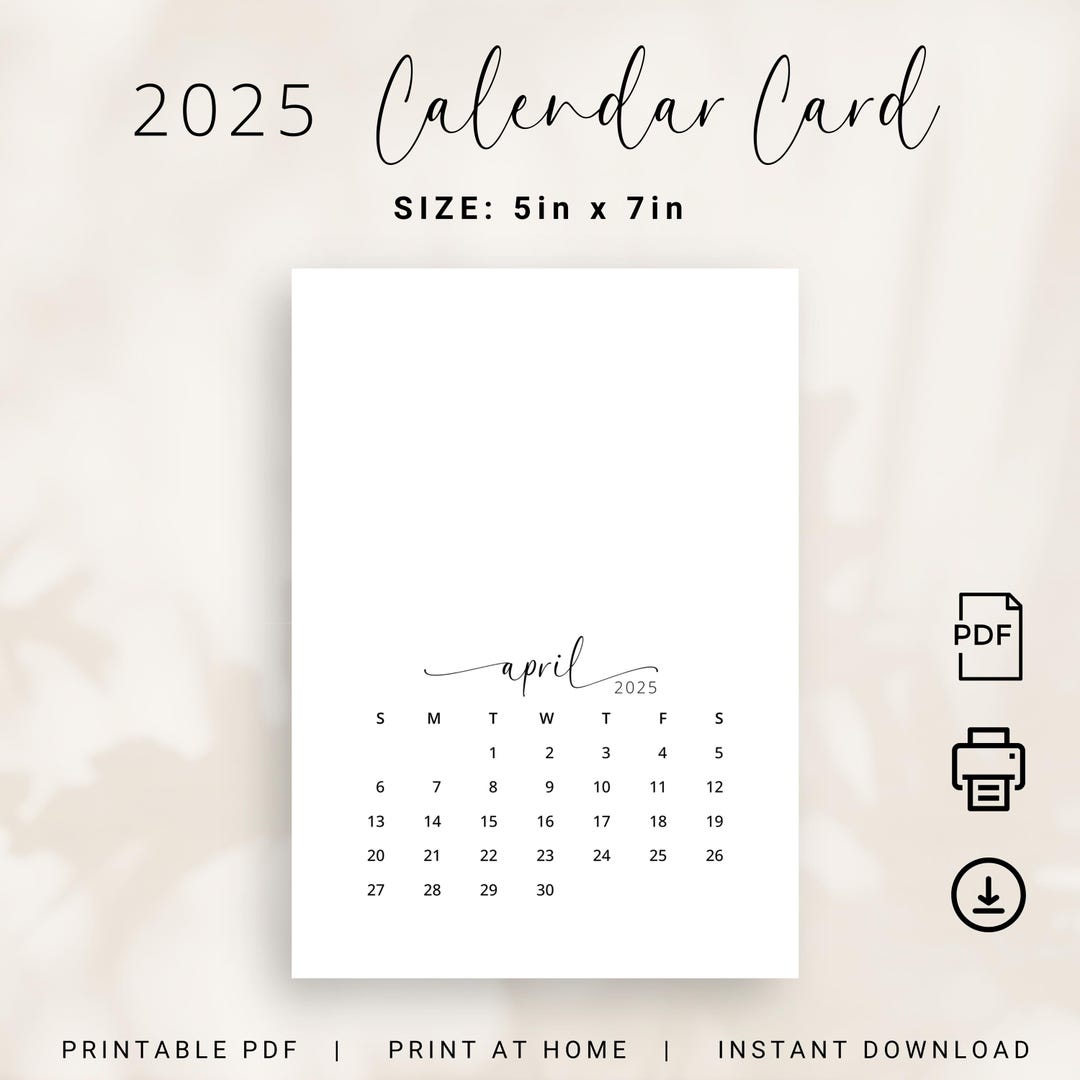 2025 Monthly Calendar 5x7 In 2025 Calendar Card PRINTABLE Elegant Small Il 1080xN.6424825310 L4jq