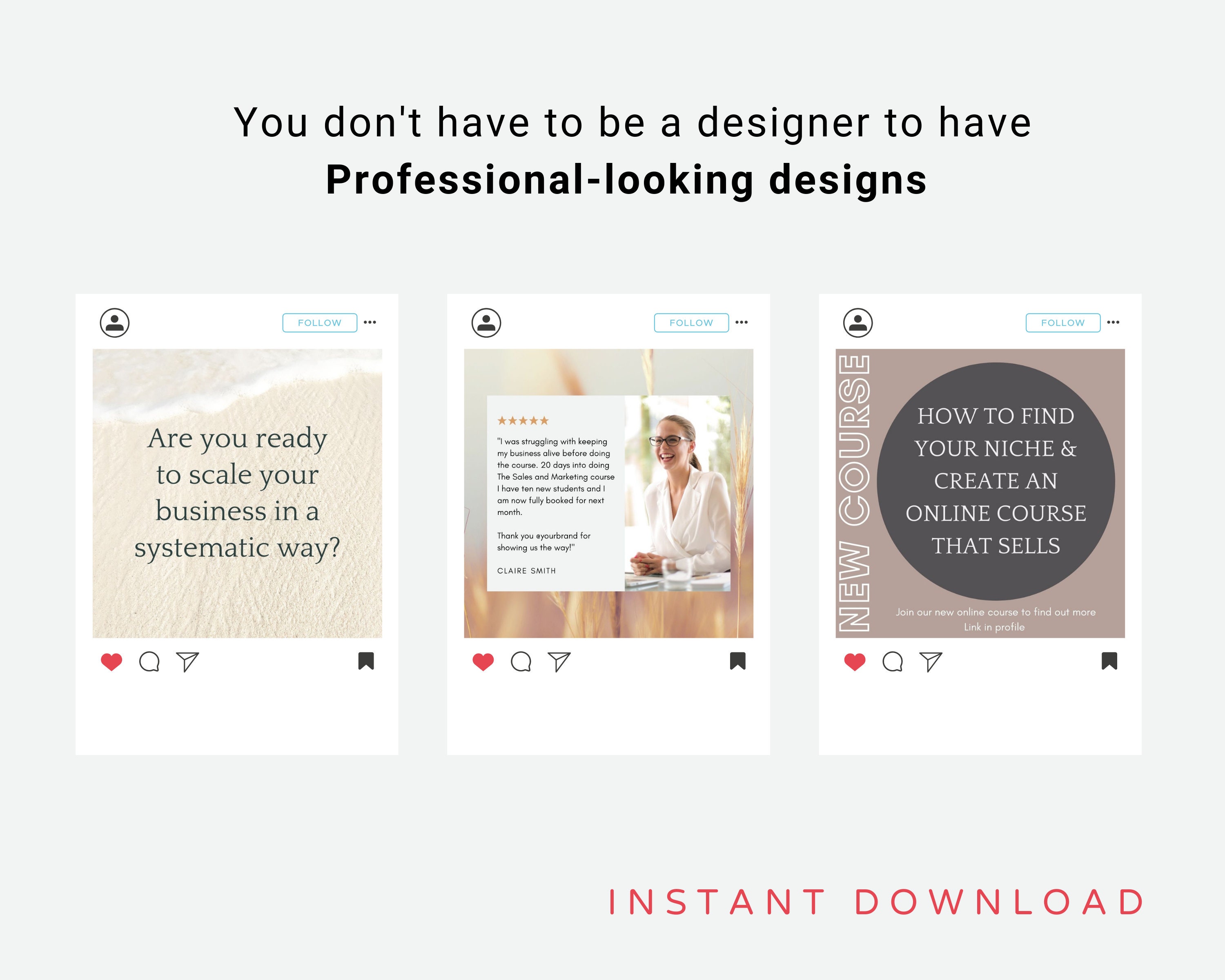 30 Business Coach Instagram Post Canva Template Online - Etsy