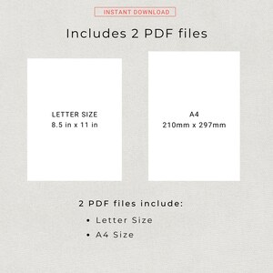 May include: Two PDF files, one in Letter size (8.5 inches by 11 inches) and one in A4 size (210 mm by 297 mm).