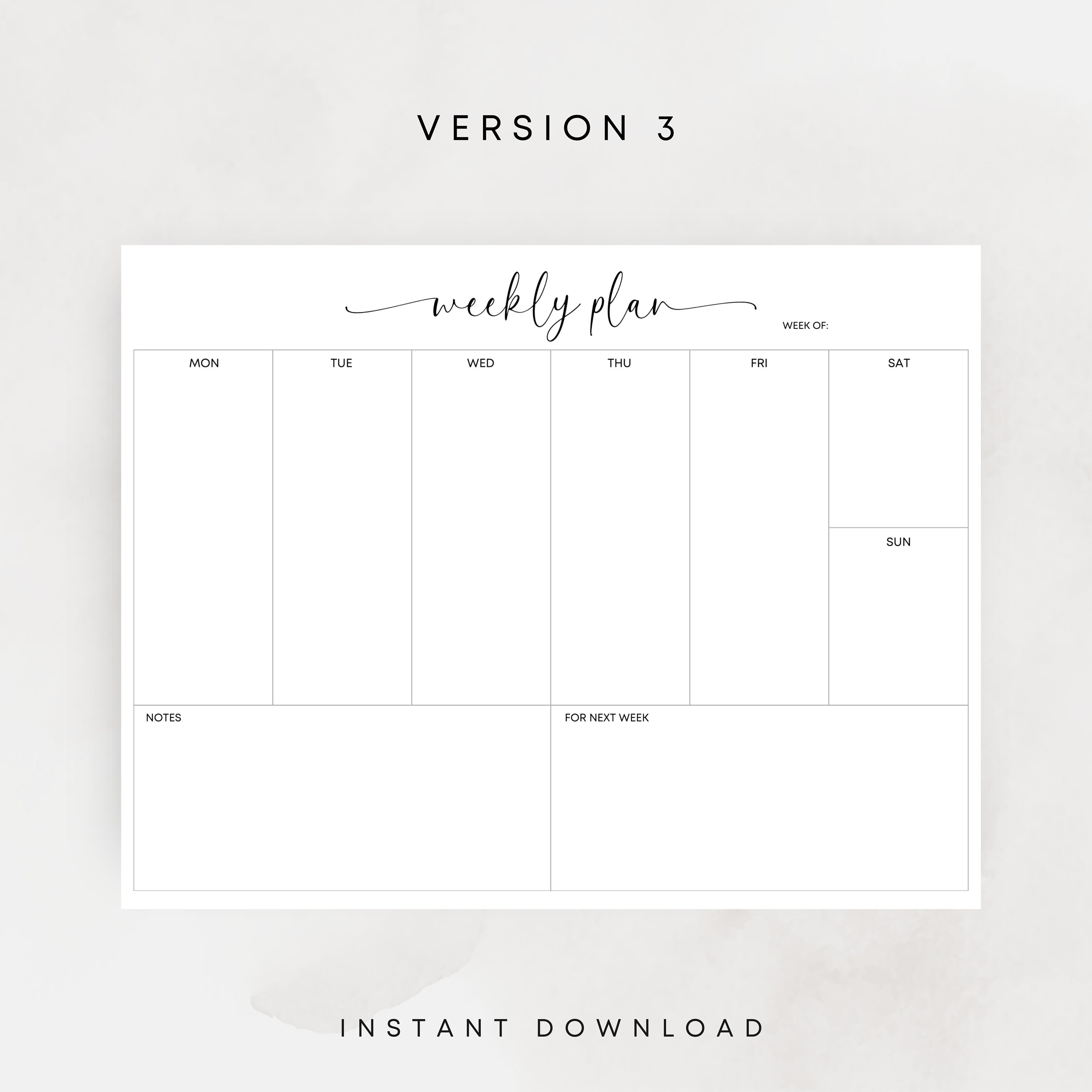 Printable Weekly Planner Elegant Weekly Schedule Landscape Planner ...